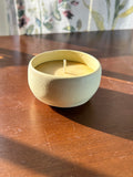 Yellow strawberry leather candle