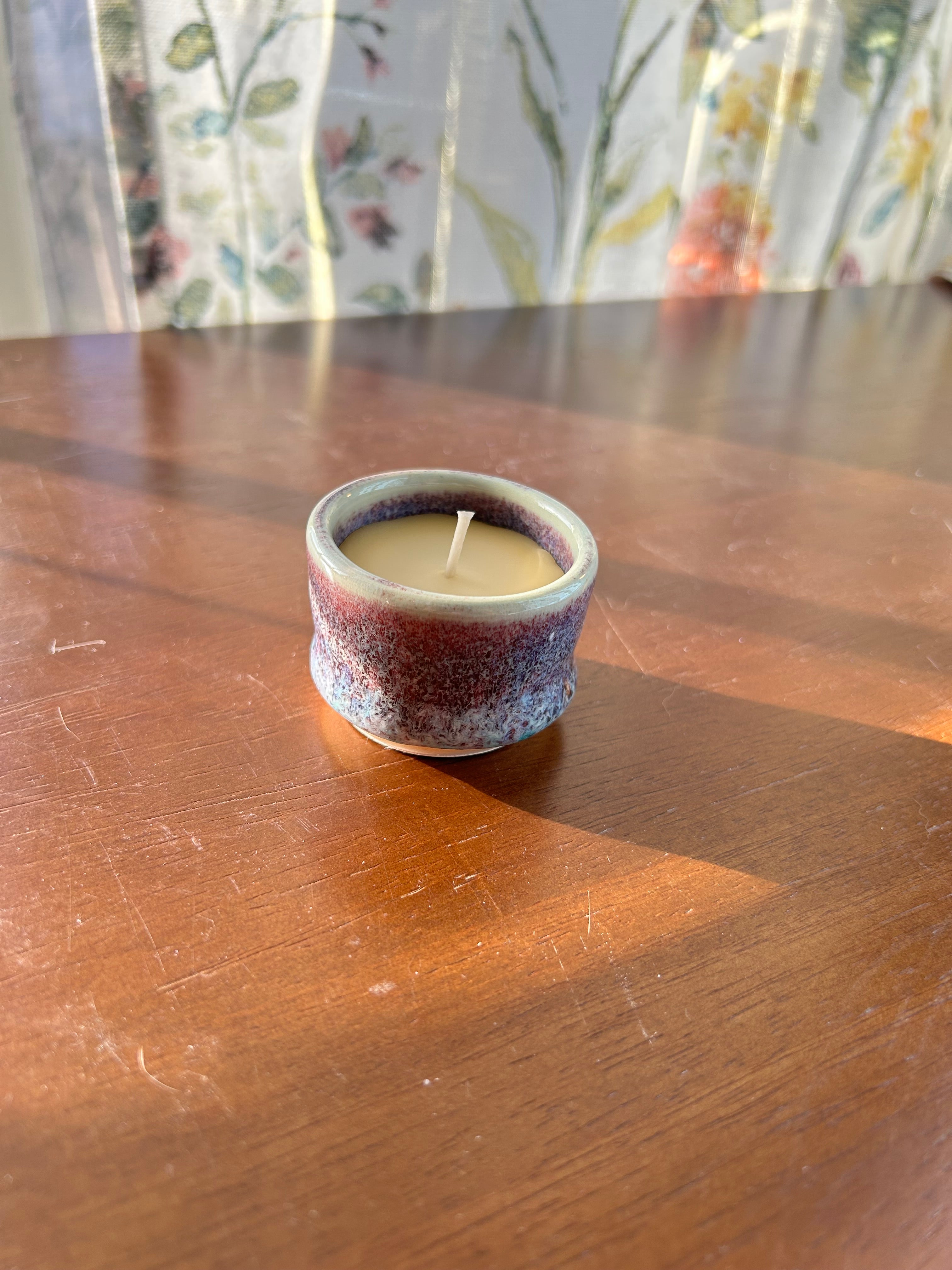 Mint tea light candle