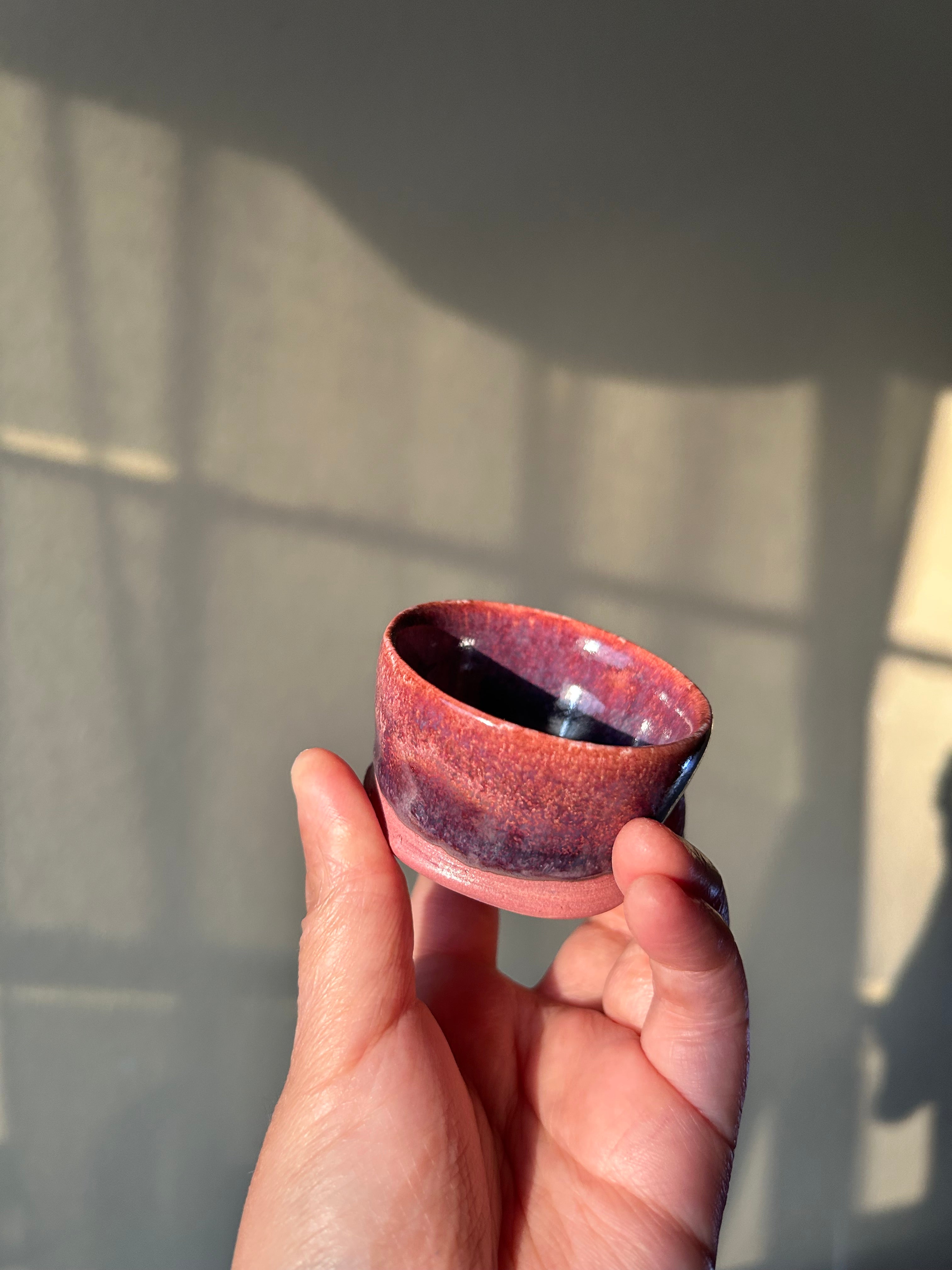 Purple shot glass
